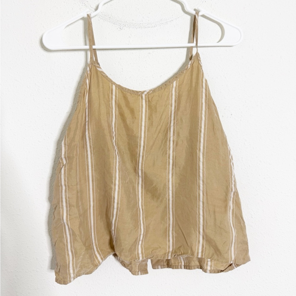 Idle sleepwear Striped Tan cami sleep tank Top